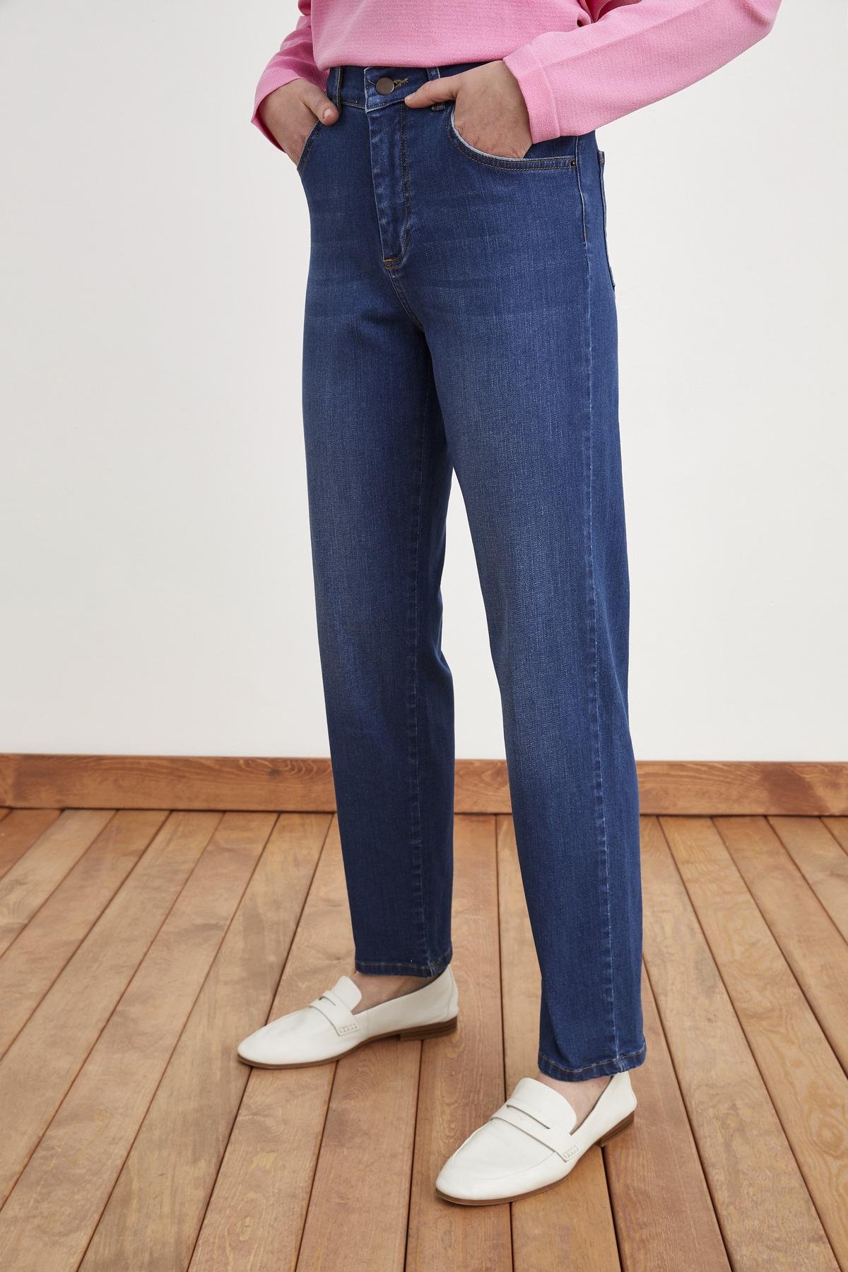 Moda Tutkusu Boru Paça Jean Pantolon